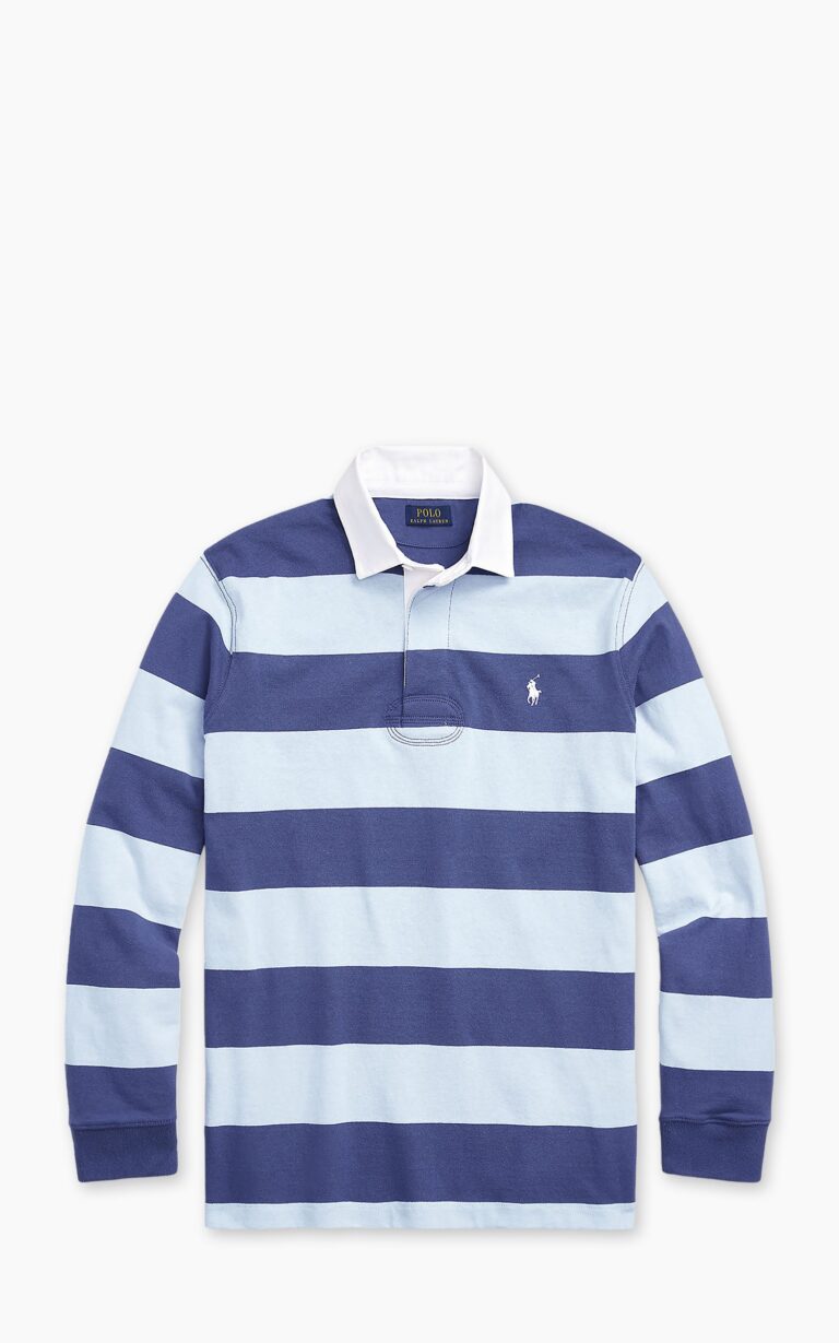 Polo rugby The Iconic Rugby Shirt marine et bleu, Polo Ralph Lauren
