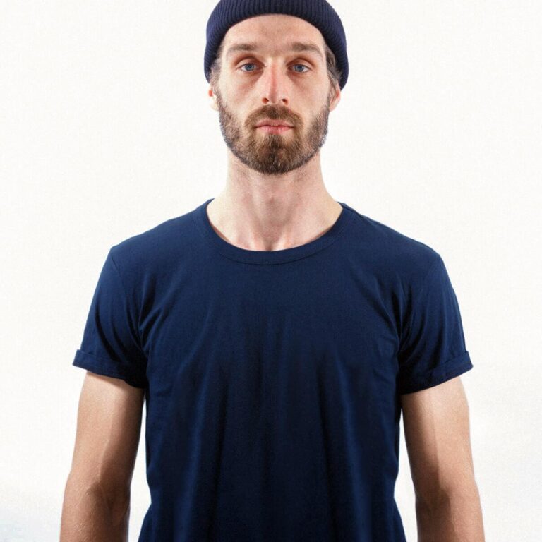 T-shirt homme bleu marine en coton 240 g/m² Champ de Manœuvres