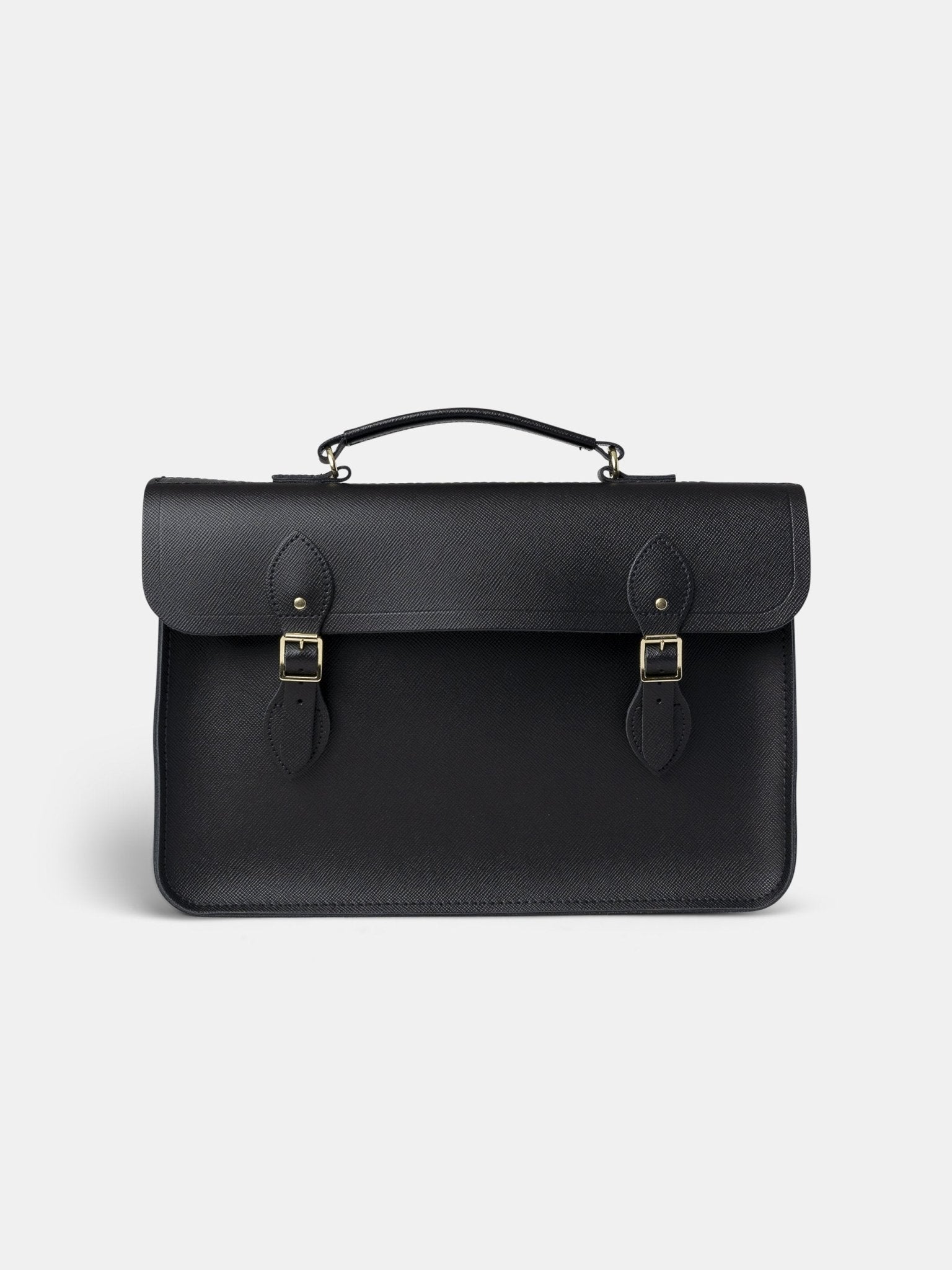 Porte-documents The Briefcase de Cambridge Satchel en cuir saffiano noir